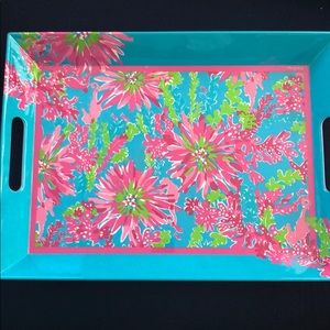 Lilly Pulitzer serving tray trippin & sippin print
